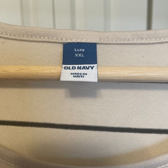 ❌SOLD❌ EUC XXL Old Navy Luxe Striped Long Sleeve Tee - Picture 4 of 11